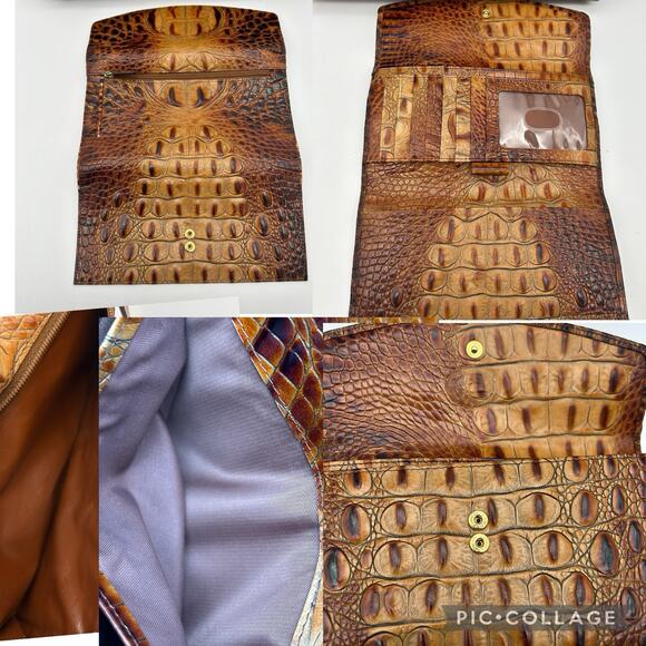 Vintage Brahmin Paris Barrel Purse & Whitney Wallet Set - Picture 10 of 14